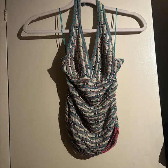 Missoni Textured Multicolor Halter Top - Picture 3 of 7